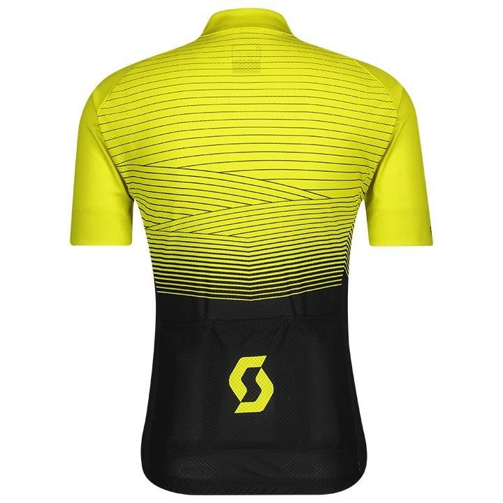 Maillot corto SCOTT Endurance 20 en amarillo y negro, comodidad y estilo para ciclistas