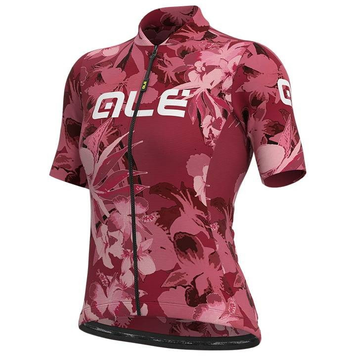 Maillot corto para mujer ALÉ Bouquet rojo: comodidad y estilo en cada ruta