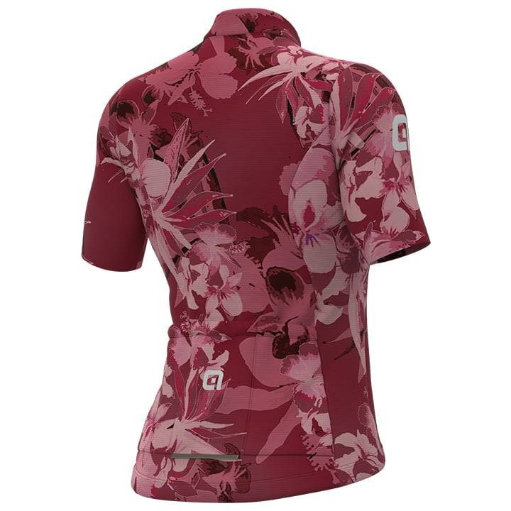 Maillot corto para mujer ALÉ Bouquet rojo: comodidad y estilo en cada ruta