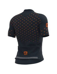 Maillot corto ALÉ Stars naranja y gris para ciclistas que buscan comodidad y estilo 2