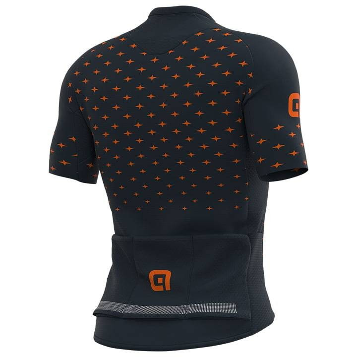 Maillot corto ALÉ Stars naranja y gris para ciclistas que buscan comodidad y estilo