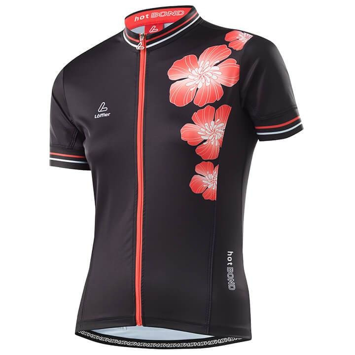 Maillot de ciclismo corto para mujer LÖFFLER HotBOND en rojo y negro