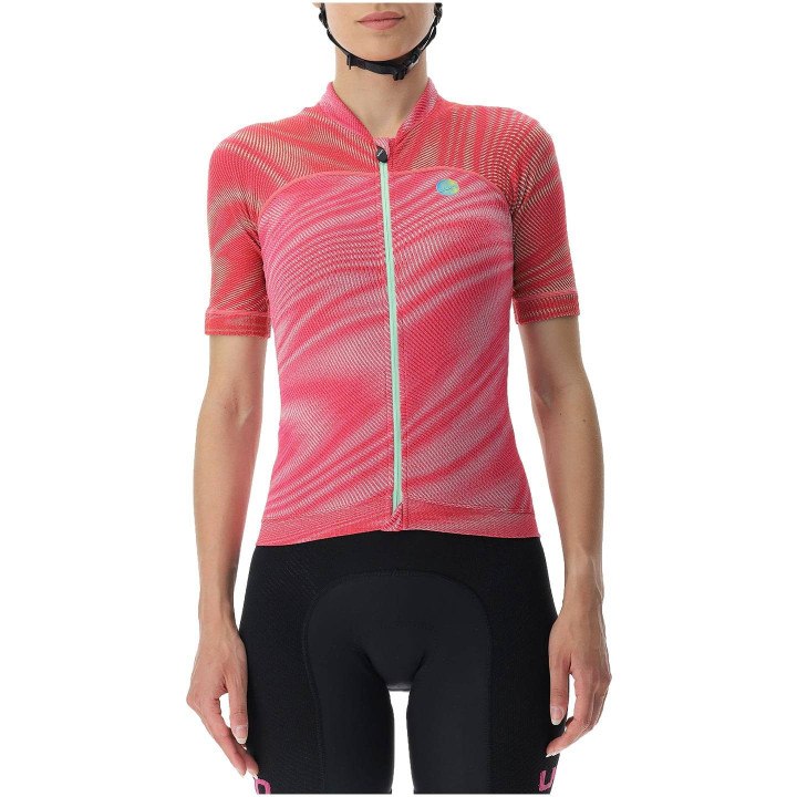 Maillot corto mujer UYN Wave fucsia: cómodo y fresco para tus rutas en bicicleta