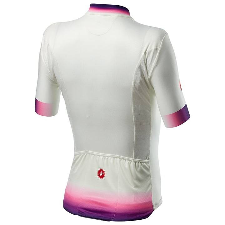 Maillot corto mujer CASTELLI Gradient blanco: estilo y comodidad en cada ruta