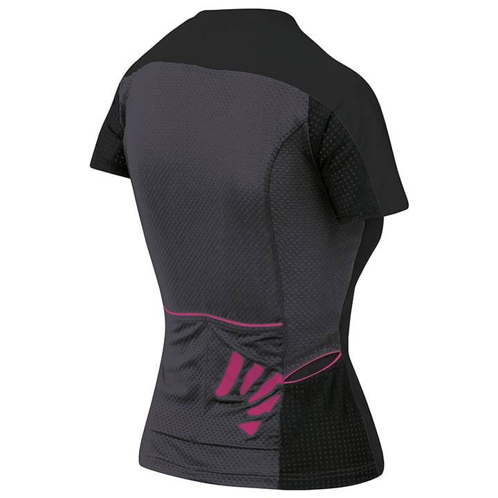 Maillot de ciclismo corto para mujer KARPOS Pralongia en negro y gris, comodidad y estilo en cada pedaleo