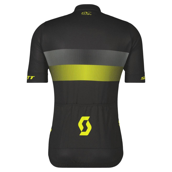 Maillot SCOTT RC Team 10: estilo y comodidad para ciclistas en amarillo y negro