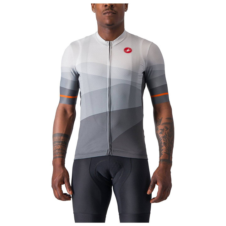 Maillot corto Orizzonte gris de CASTELLI, comodidad y estilo para tus rutas en bici