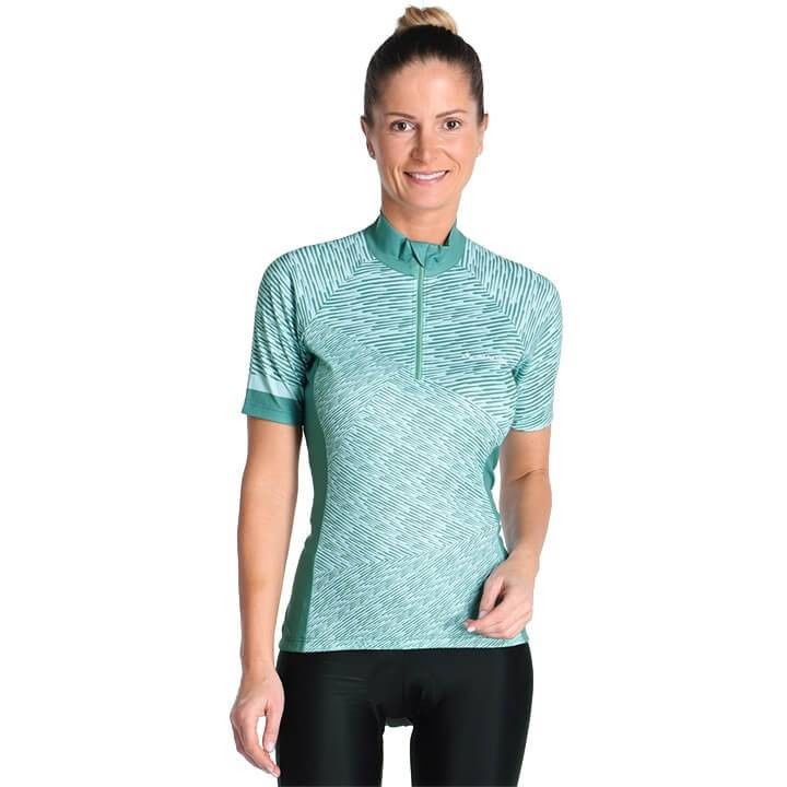 Maillot corto de ciclismo para mujer VAUDE Lezza verde, comodidad y estilo en cada pedaleo