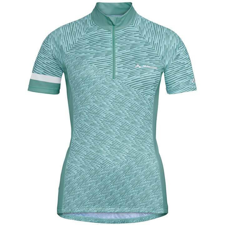 Maillot corto de ciclismo para mujer VAUDE Lezza verde, comodidad y estilo en cada pedaleo