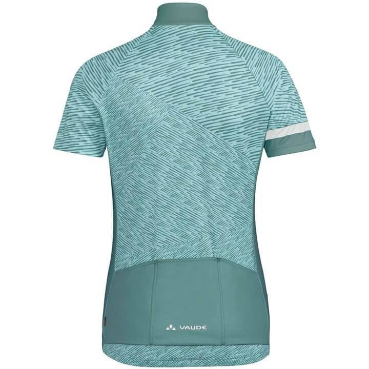 Maillot corto de ciclismo para mujer VAUDE Lezza verde, comodidad y estilo en cada pedaleo