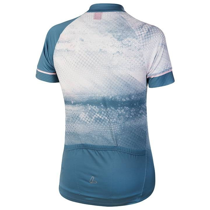 Maillot corto para mujer LÖFFLER Grunge azul, comodidad y estilo en cada pedaleo