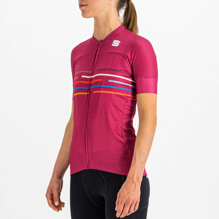 Maillot corto fucsia para mujer de SPORTFUL, comodidad y estilo en cada pedalada