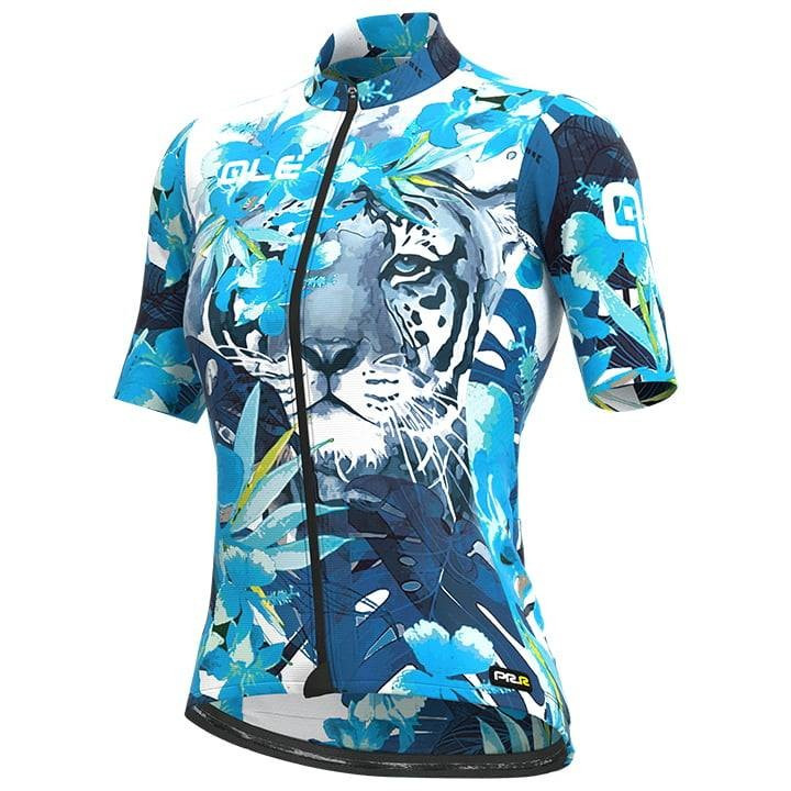 Maillot de ciclismo corto para mujer ALÉ Tiger en azul, cómodo y fresco