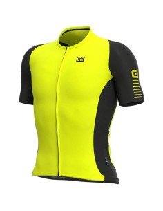 Maillot corto Race 2.0 en negro y amarillo neón para ciclistas que buscan rendimiento y estilo