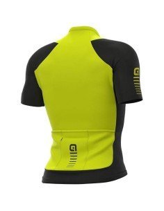 Maillot corto Race 2.0 en negro y amarillo neón para ciclistas que buscan rendimiento y estilo 2