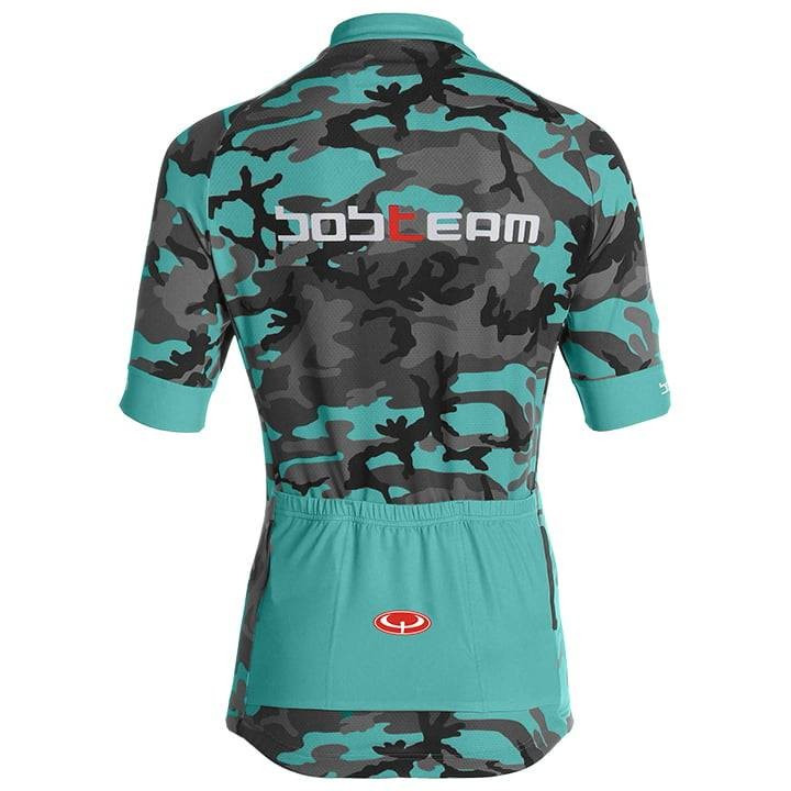 Maillot corto mujer Amo Camo en verde, negro y gris para ciclistas cómodas y con estilo