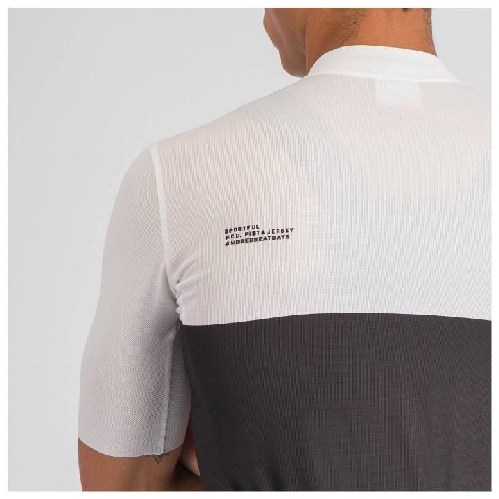 Maillot corto Pista negro-blanco de SPORTFUL, cómodo y fresco para ciclistas