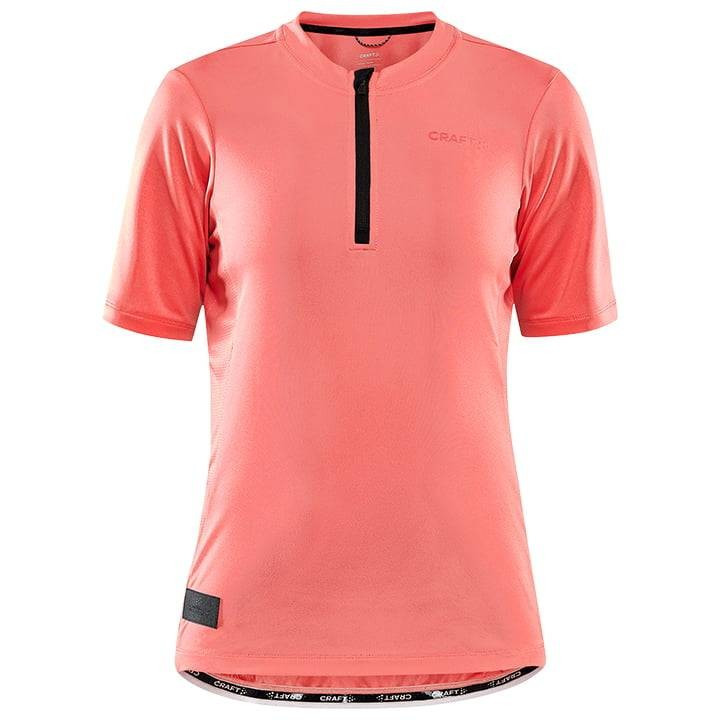 Maillot corto de ciclismo para mujer CRAFT Offroad en fucsia, ideal para tus aventuras sobre dos ruedas