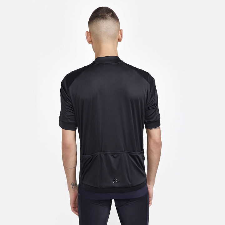 Maillot de ciclismo corto Essence negro de CRAFT, comodidad y frescura en cada pedalada