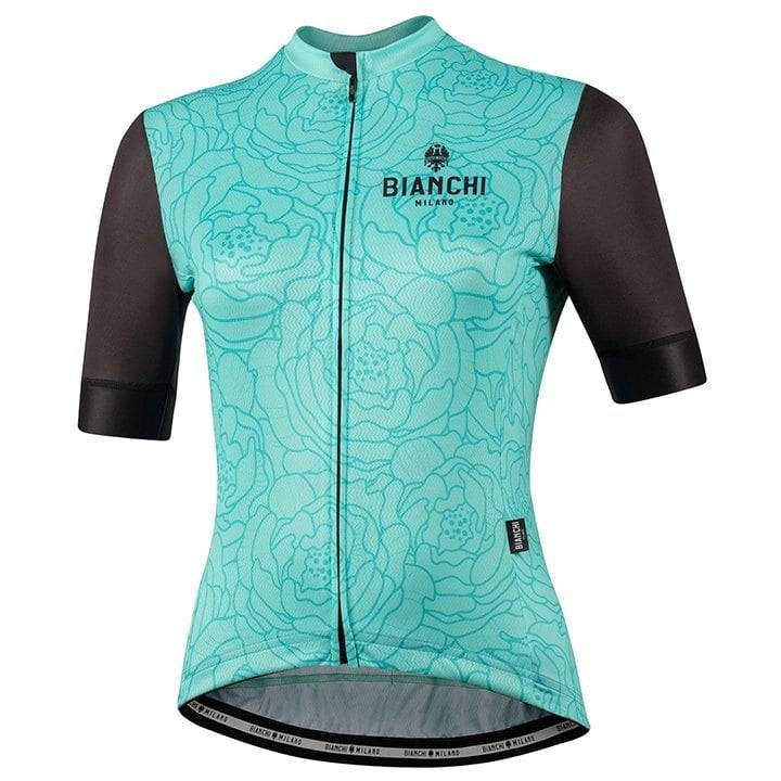 Maillot corto mujer Bianchi Milano Sosio verde - negro, comodidad y estilo para ciclistas