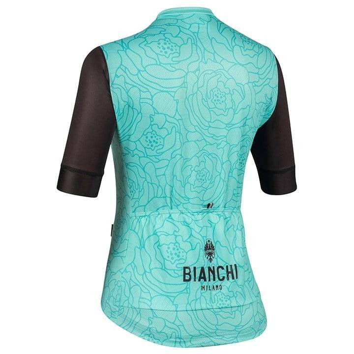 Maillot corto mujer Bianchi Milano Sosio verde - negro, comodidad y estilo para ciclistas