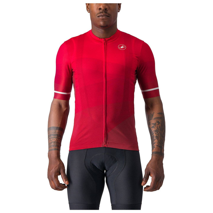 Maillot corto Orizzonte rojo de CASTELLI: comodidad y estilo en cada pedaleo