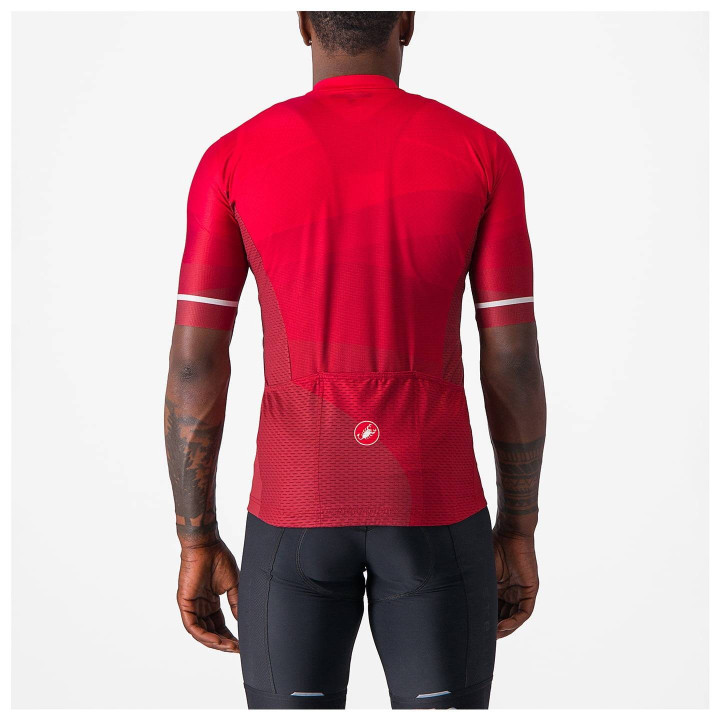 Maillot corto Orizzonte rojo de CASTELLI: comodidad y estilo en cada pedaleo
