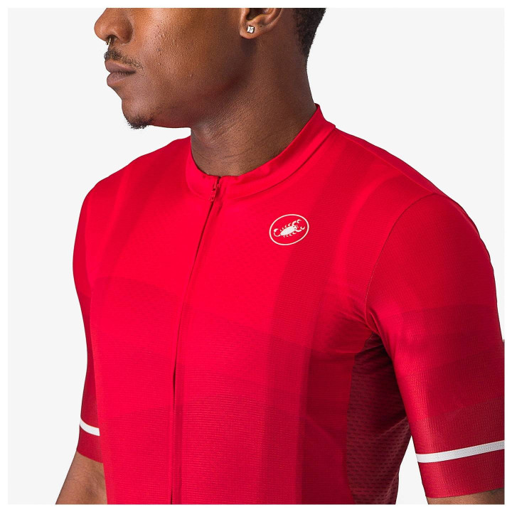 Maillot corto Orizzonte rojo de CASTELLI: comodidad y estilo en cada pedaleo