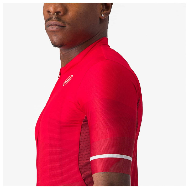 Maillot corto Orizzonte rojo de CASTELLI: comodidad y estilo en cada pedaleo