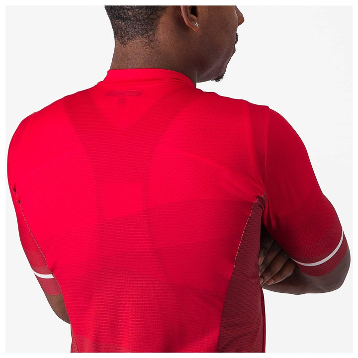 Maillot corto Orizzonte rojo de CASTELLI: comodidad y estilo en cada pedaleo