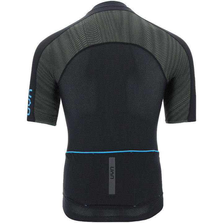 Maillot corto UYN Allroad negro y oliva para ciclistas que buscan comodidad y estilo