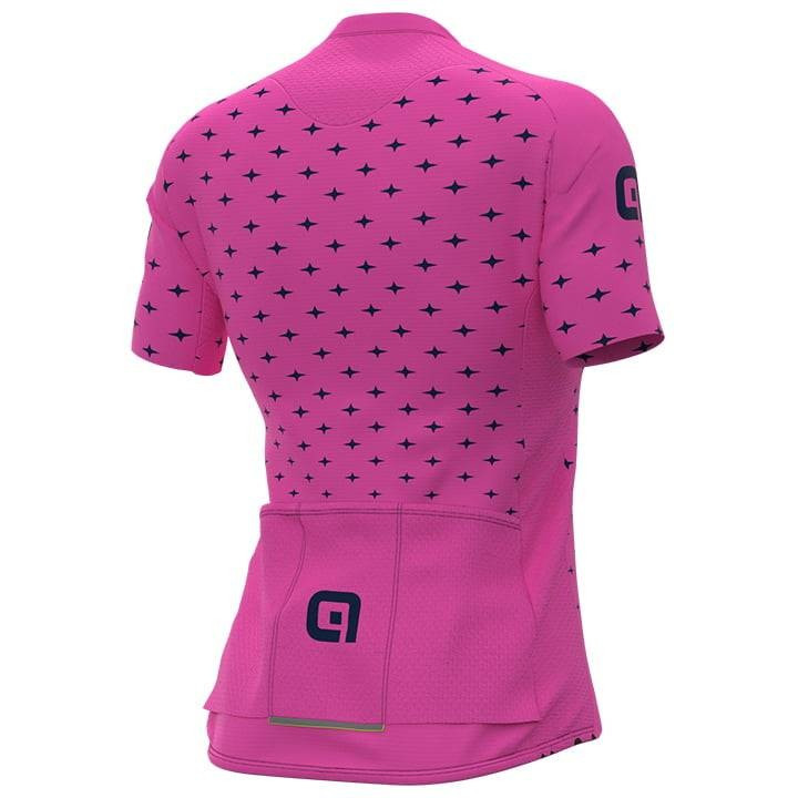 Maillot corto fucsia neón ALÉ para mujeres ciclistas: estilo y comodidad en cada ruta