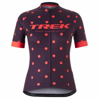 Maillot corto para mujer Anara LTD en lila y rojo de Bontrager, comodidad y estilo en cada pedalada
