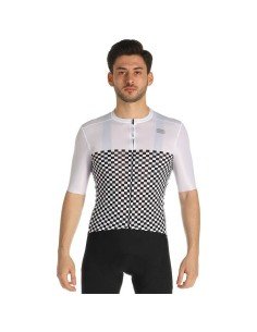 Maillot Checkmate negro-blanco de SPORTFUL para ciclistas modernos