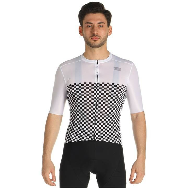 Maillot Checkmate negro-blanco de SPORTFUL para ciclistas modernos