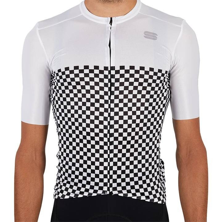 Maillot Checkmate negro-blanco de SPORTFUL para ciclistas modernos