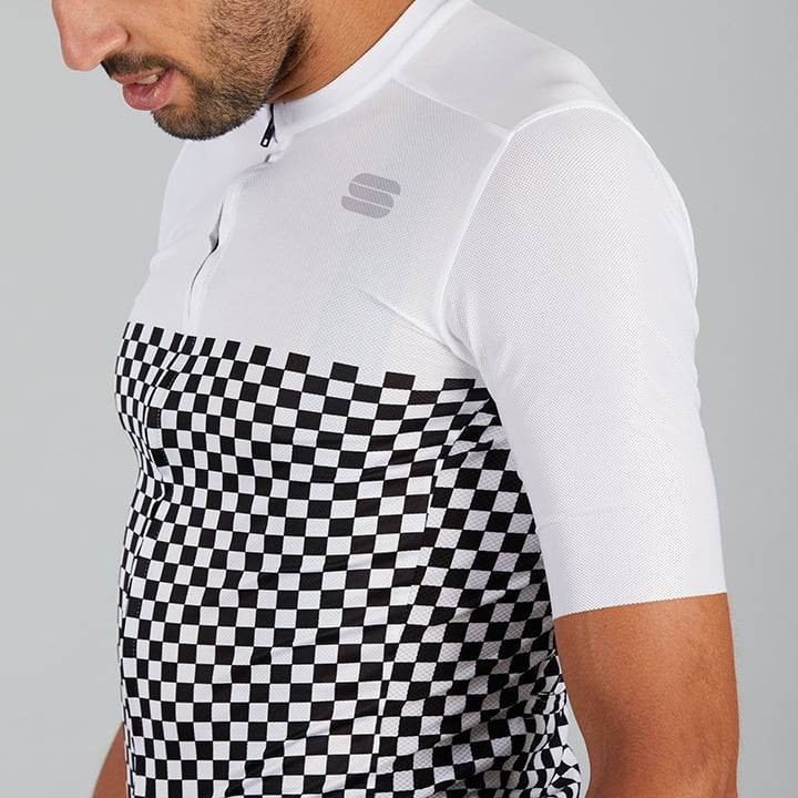 Maillot Checkmate negro-blanco de SPORTFUL para ciclistas modernos
