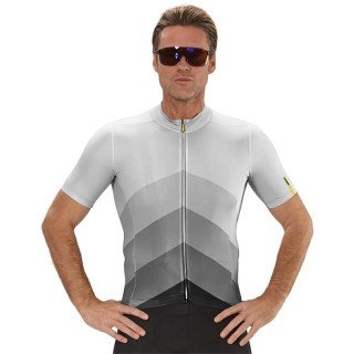 Maillot corto MAVIC Cosmic Gradiant blanco: comodidad y estilo para tus rutas en bici