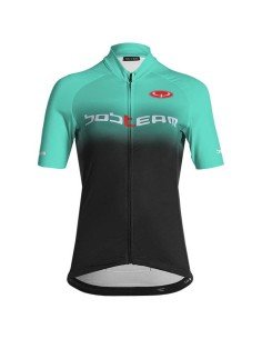 Maillot corto mujer Primadonna verde claro y negro para ciclistas con estilo