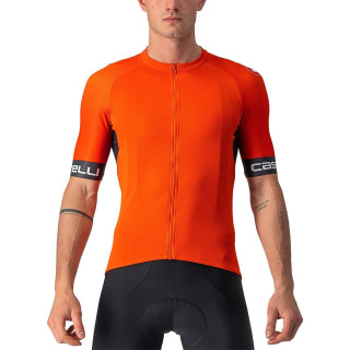 Maillot Entrata VI naranja de CASTELLI: comodidad y frescura para tus rutas en bici