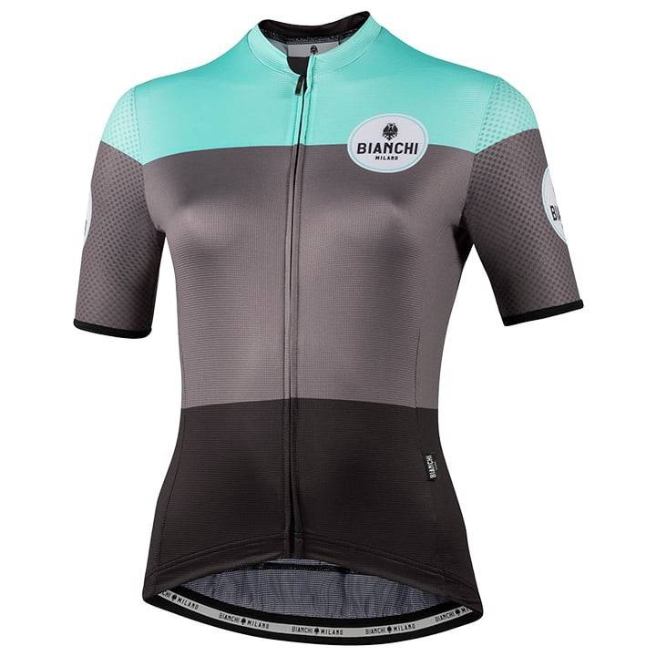 Maillot de ciclismo corto para mujer Gordona en verde, negro y gris de Bianchi Milano