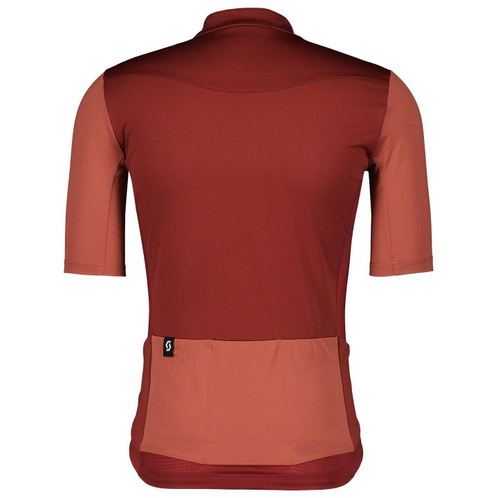 Maillot corto SCOTT Gravel 10 rojo: comodidad y estilo para tus rutas en bici