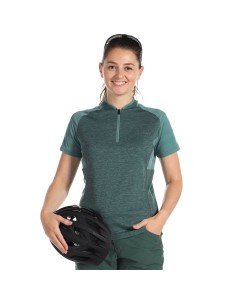 Maillot corto de ciclismo para mujer VAUDE Tamaro III en verde, comodidad y estilo para tus rutas