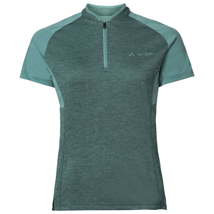 Maillot corto de ciclismo para mujer VAUDE Tamaro III en verde, comodidad y estilo para tus rutas