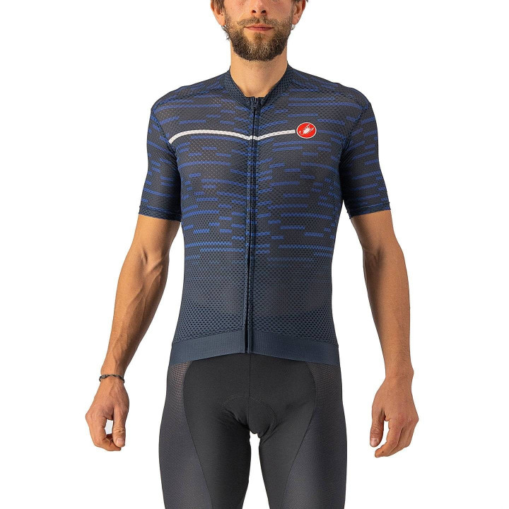 Maillot corto Insider azul CASTELLI para ciclistas que buscan calidad y comodidad