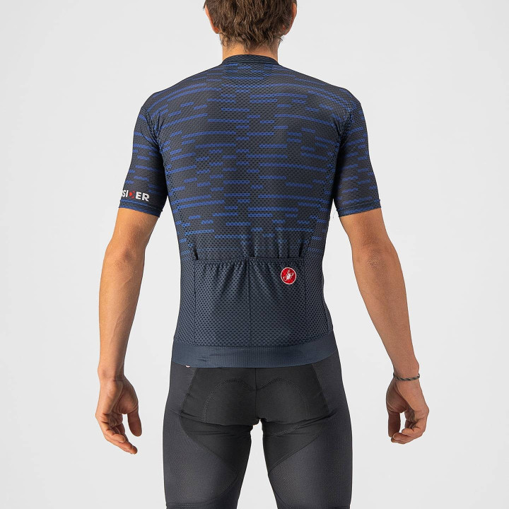 Maillot corto Insider azul CASTELLI para ciclistas que buscan calidad y comodidad