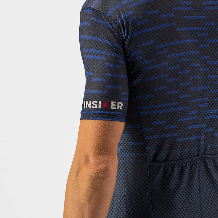 Maillot corto Insider azul CASTELLI para ciclistas que buscan calidad y comodidad
