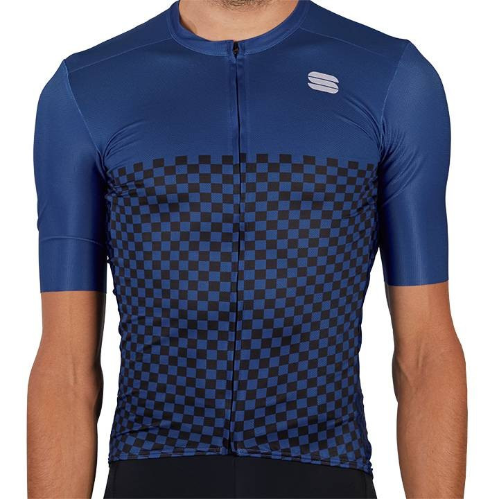 Maillot de ciclismo Checkmate azul y negro de Sportful para tus mejores rutas