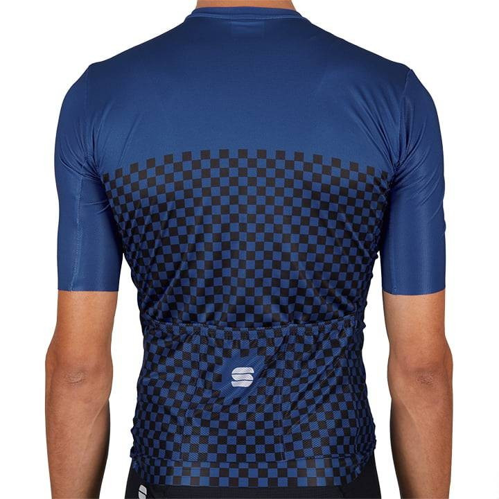 Maillot de ciclismo Checkmate azul y negro de Sportful para tus mejores rutas