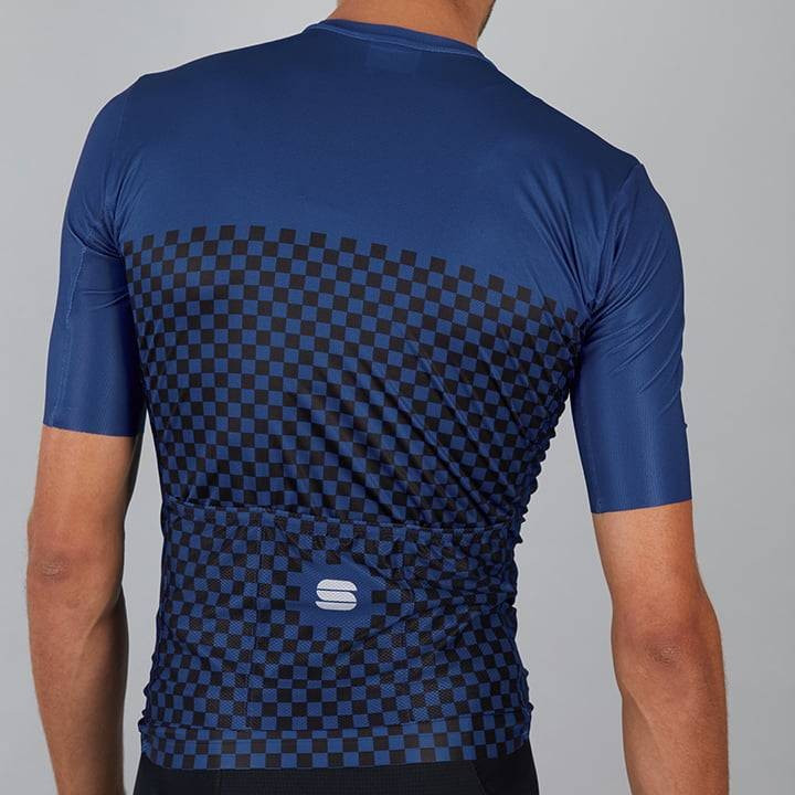 Maillot de ciclismo Checkmate azul y negro de Sportful para tus mejores rutas